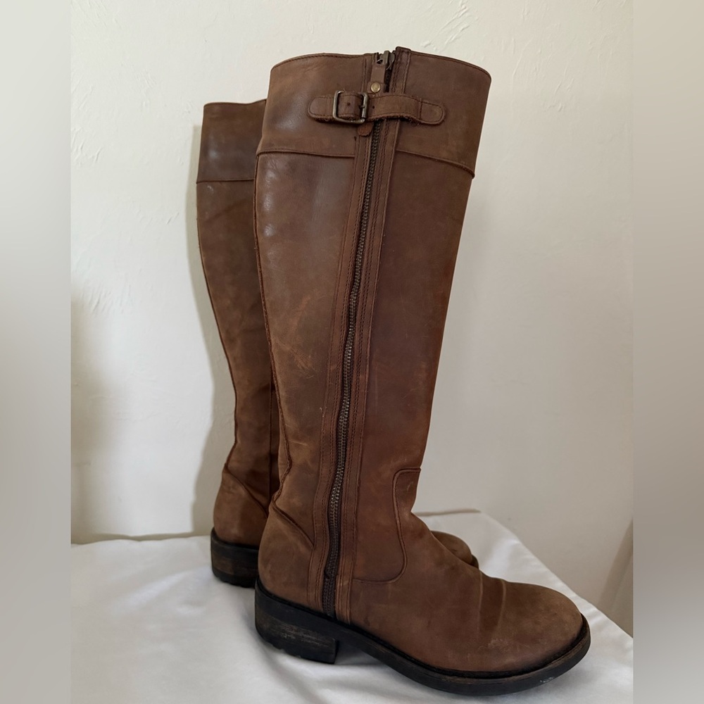 Boden Nubuck Leather Knee-High Riding Boots 38 7- 7.5